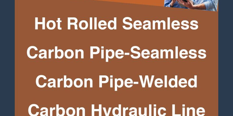 Marmon Keystone A promotional graphic highlights a surplus of inventory, featuring hot rolled seamless tube and carbon pipe. Two people review a clipboard at the top right. Contact email and website are shown for your supplychain metals distributor needs.